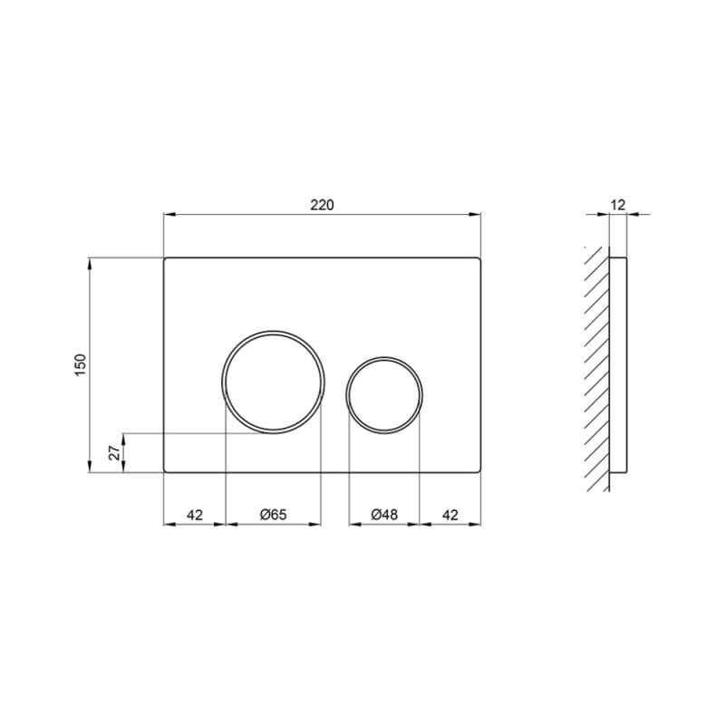 Панель змиву для унітазу Qtap Nest PL M11MBLA (SD00038780) - фото 2