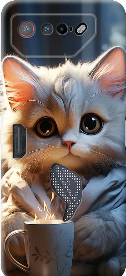 Чехол на Asus Rog Phone 7 White cat (5646u-3405-42517)