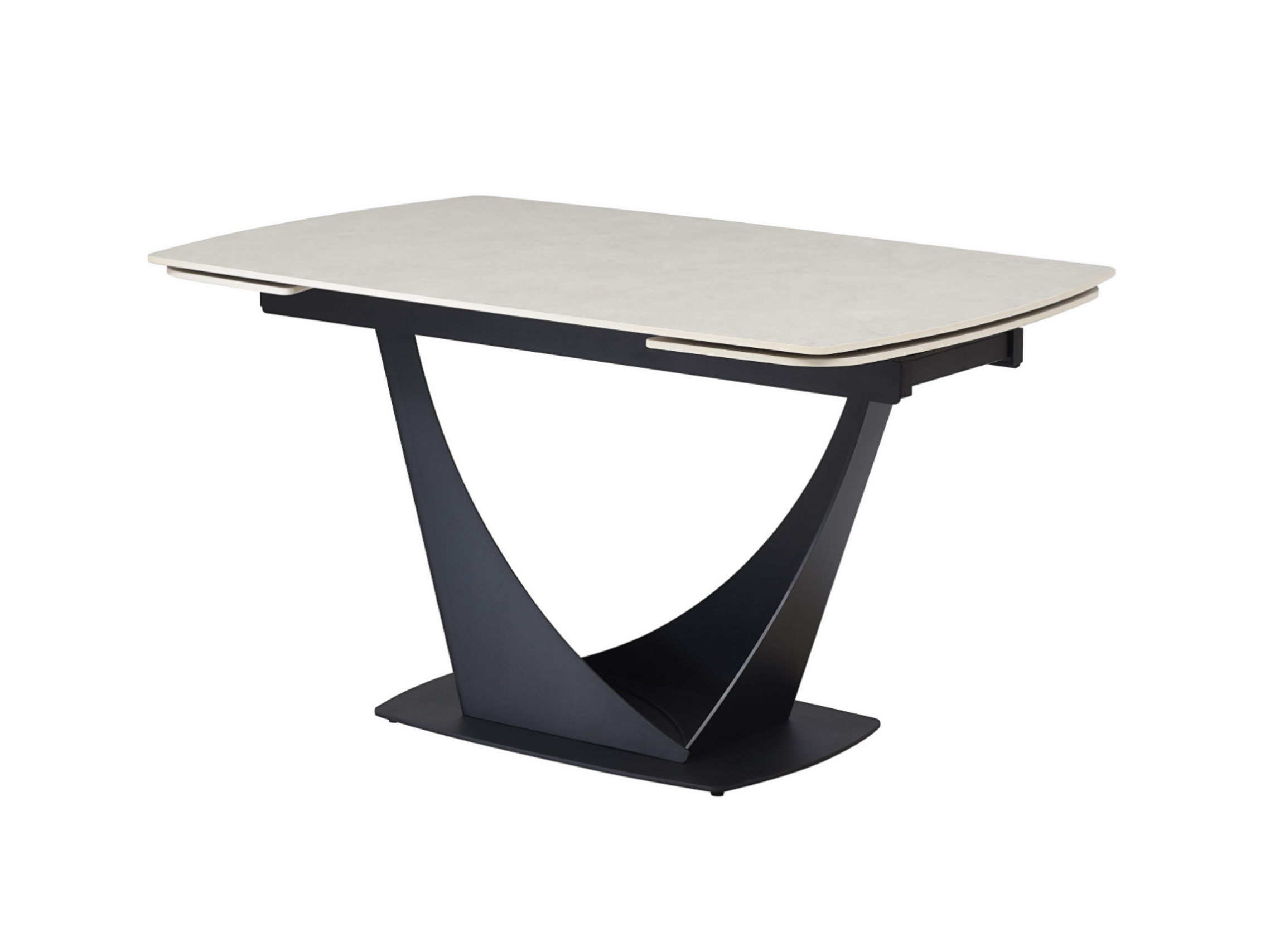Стіл обідній розсувний Vetro Mebel Еліо 1400- 2000x900x760 мм Крема делікато/Чорний (TМL-990) - фото 1 Стіл обідній розсувний Vetro Mebel Еліо 1400- 2000x900x760 мм Крема делікато/Чорний (TМL-990) - фото 1
