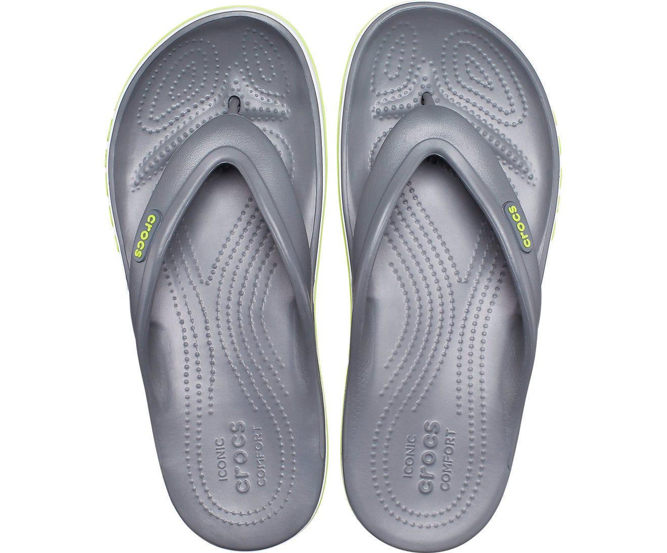 Вьетнамки Crocs Bayaband flip M9W11 р. 42/43 27 см Slate Grey Lime Punch (205393) - фото 4