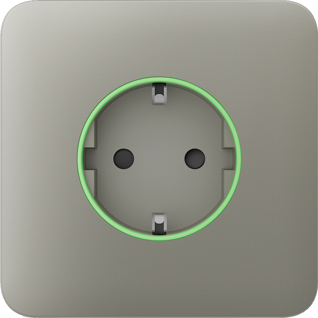 Панель передняя для встроенной розетки Ajax SoloCover Smart Olive (17452)