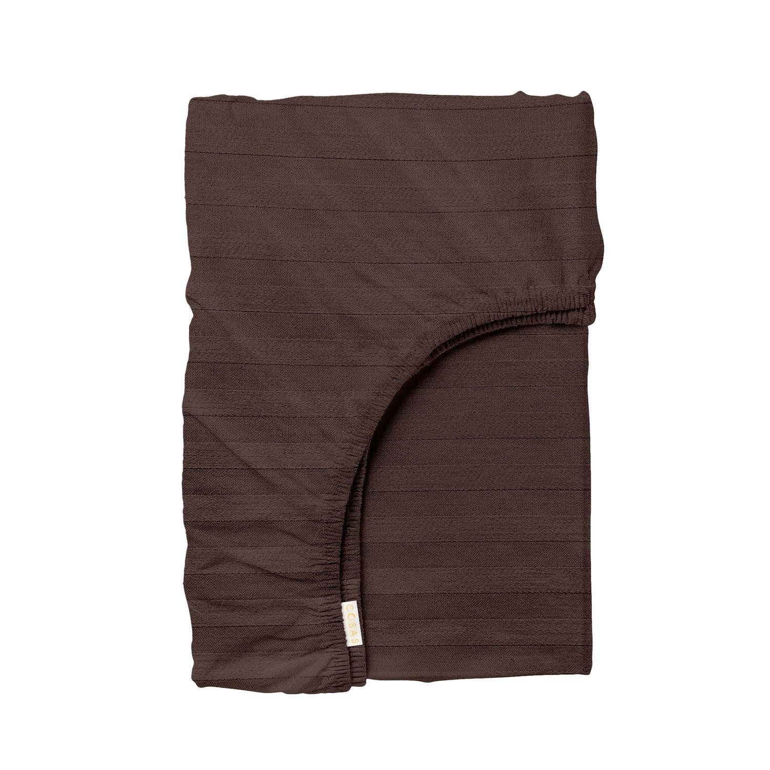 Простынь Cosas на резинке в детскую кроватку сатин 60x120 см Walnut (4822052174067)
