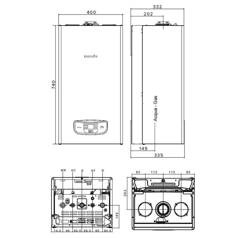 Котел газовый конденсационный Innovita Kaldaia 24/30 NG (67777) - фото 3