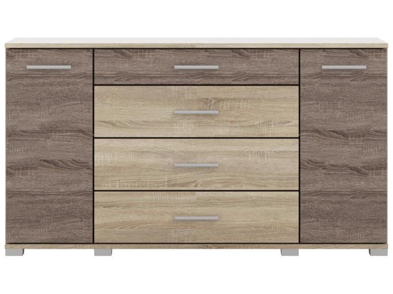 Комод Еверест Бриз К-6 130х38х73 см Дуб сонома/Трюфель (EVR-20019) - фото 4