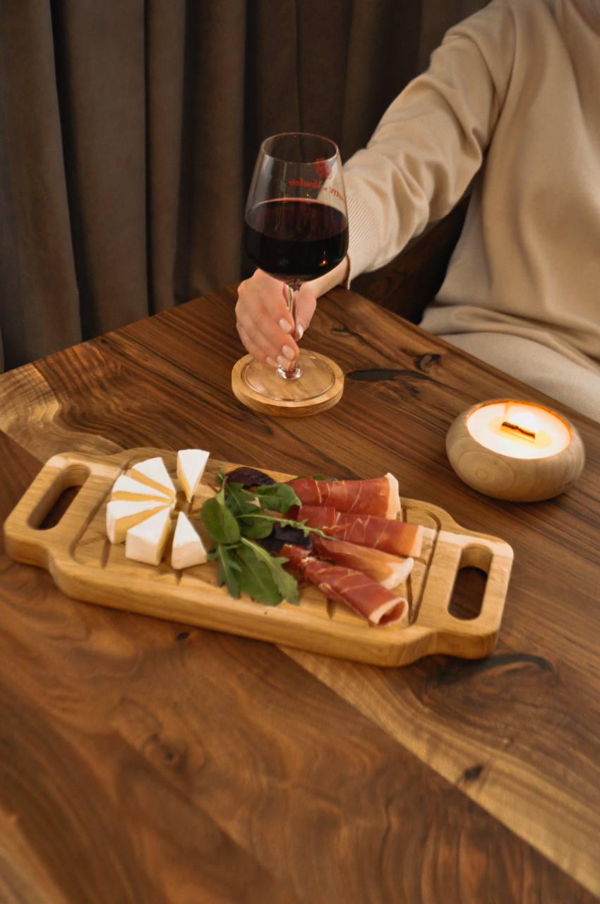 Доска деревянная с ручками для подачи блюд (9674728) - фото 5