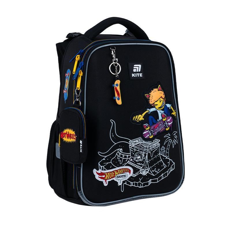 Рюкзак школьный каркасный KITE Education Hot Wheels 38x29x15 см 15 л (HW25-531M)
