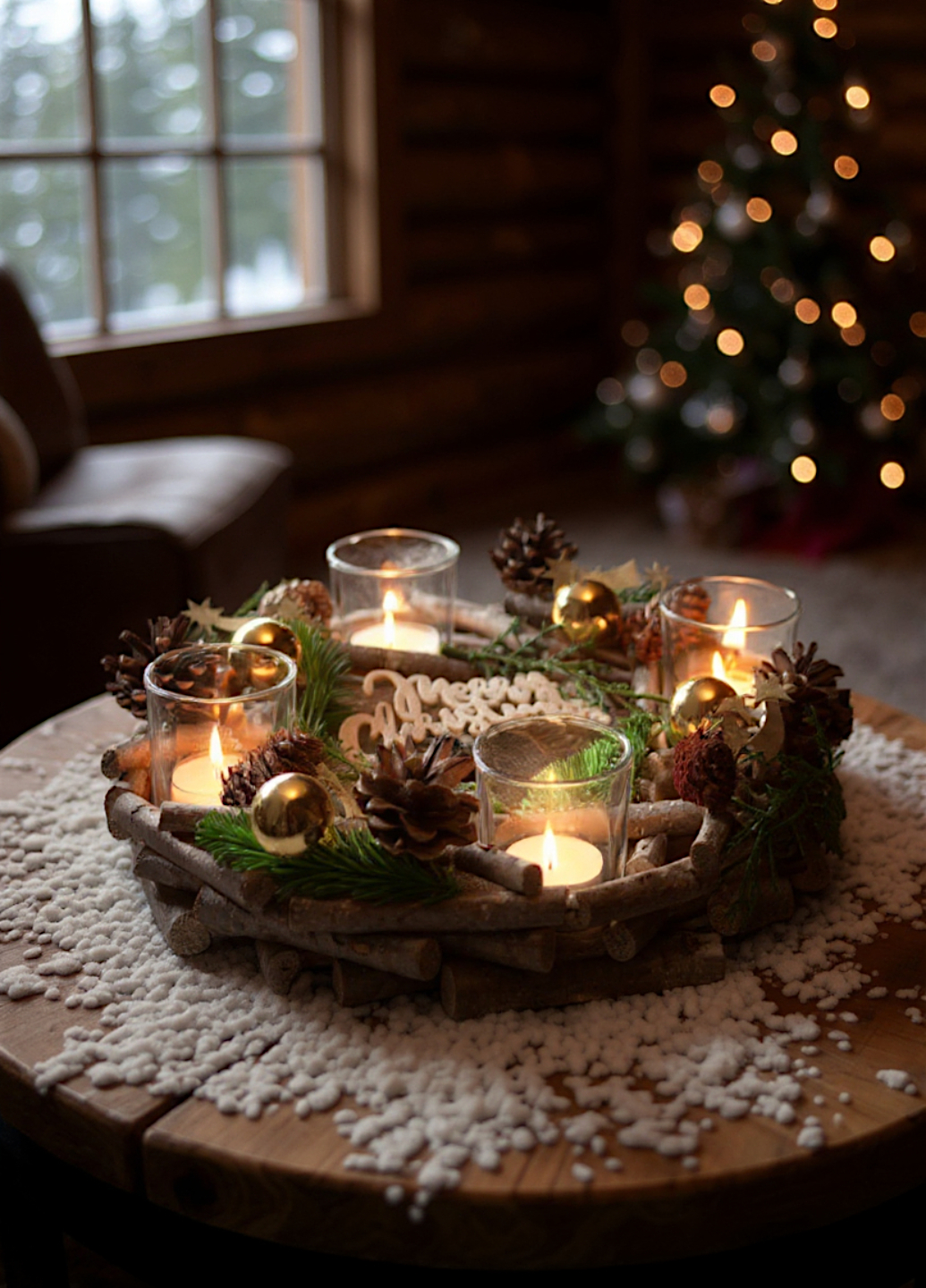 Рождественский венок-подсвечник Livarno Home Winter Magic из натуральных материалов 28 см Золотой (7954) - фото 2 Рождественский венок-подсвечник Livarno Home Winter Magic из натуральных материалов 28 см Золотой (7954) - фото 2