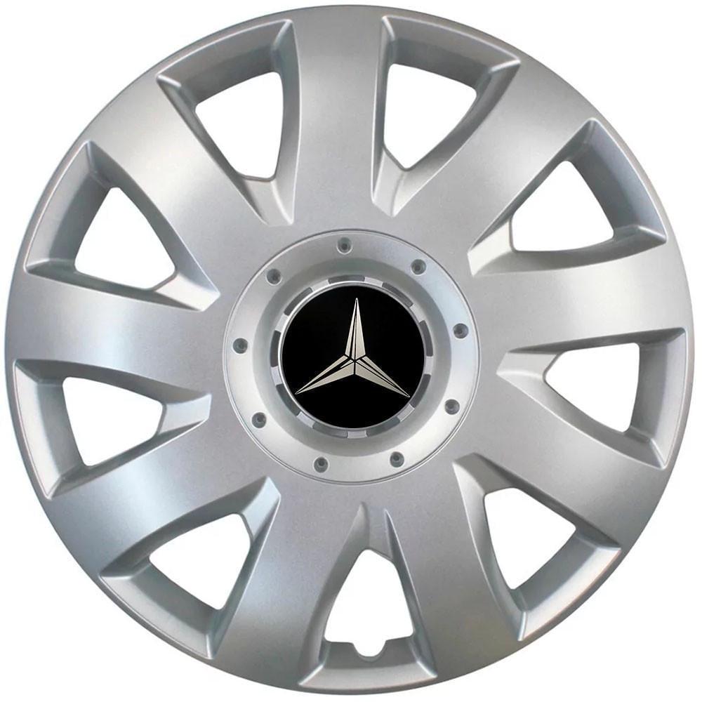 Колпаки SJS 311 з логотипом Mercedes-Benz R15 4 шт. Серебристый (2654558018)