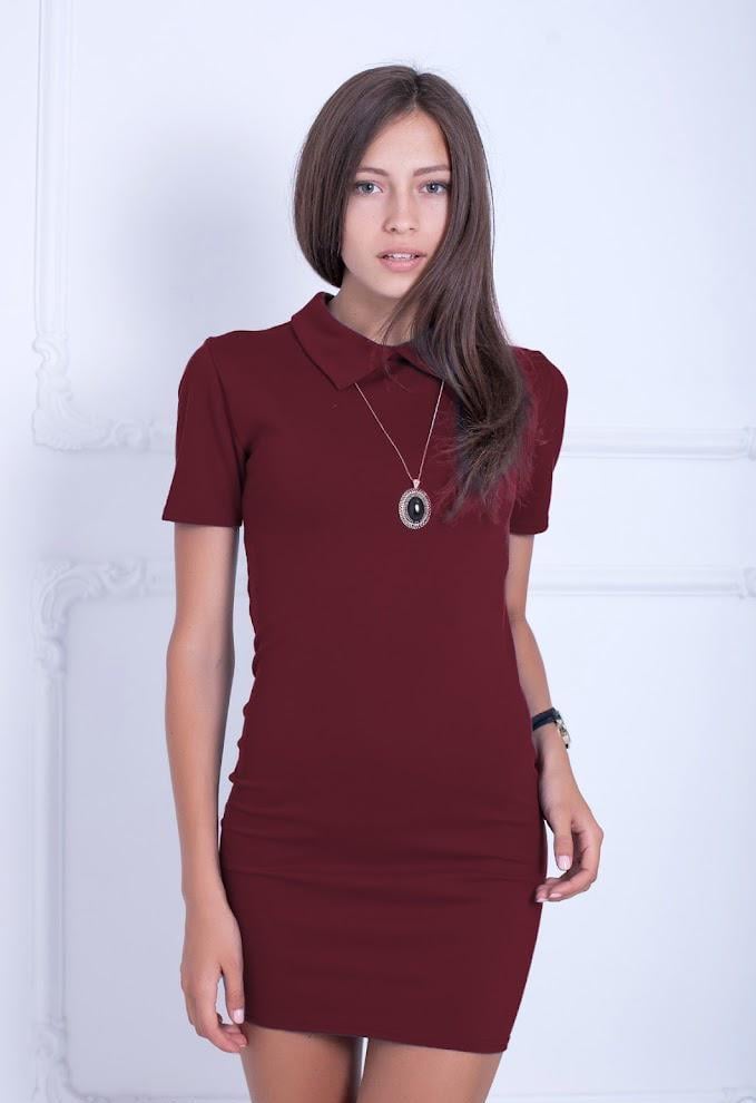 Платье Podium Myurus 10029-BORDO L Бордовый