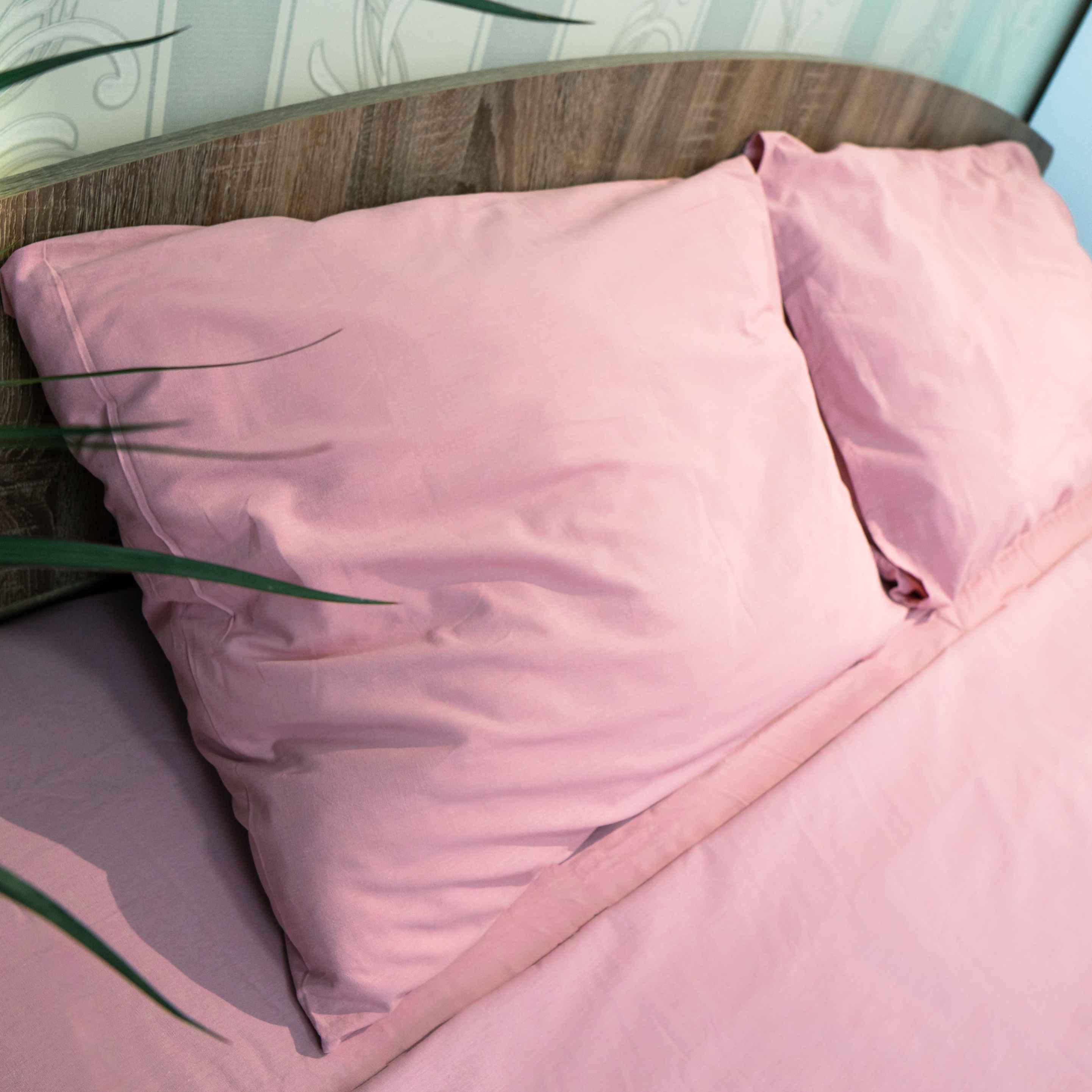 Комплект постельного белья двуспальный GM Textile поплин 120 г/м2 200х220 см Светло-розовый - фото 7