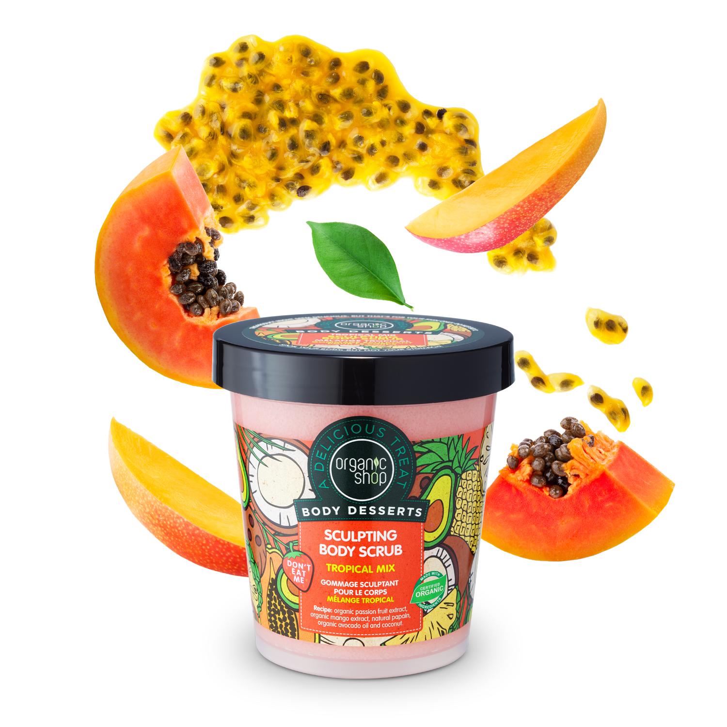 Скраб для тіла ORGANIC SHOP Body Desserts Tropical Mix 450 мл - фото 1