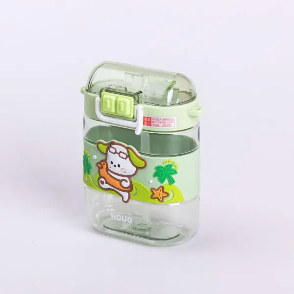 Пляшка для води дитяча Hello Summer з ремінцем 560 мл Оливковий (HP-14-36GR) - фото 5