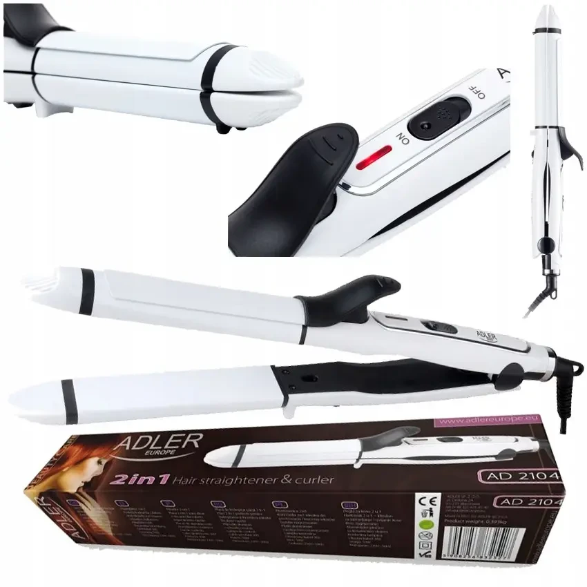 Праска локон для волосся Adler AD 2104 керамічна (5908256832527) - фото 6 Праска локон для волосся Adler AD 2104 керамічна (5908256832527) - фото 6