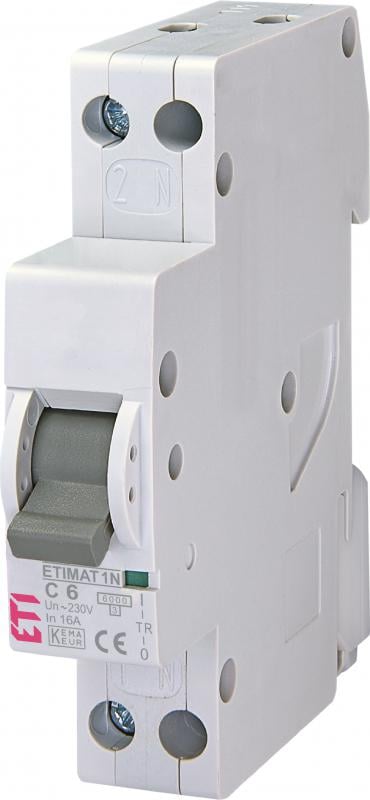 Автоматичний вимикач ETIMAT 1N 1p+N C6 6kA (002191121)