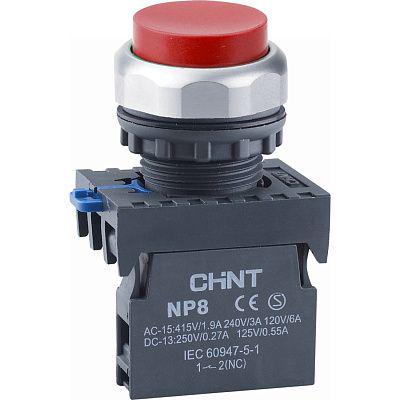 Кнопка керування CHINT NP8-01GN/4 1NC 22 мм IP65 Червоний (667291)
