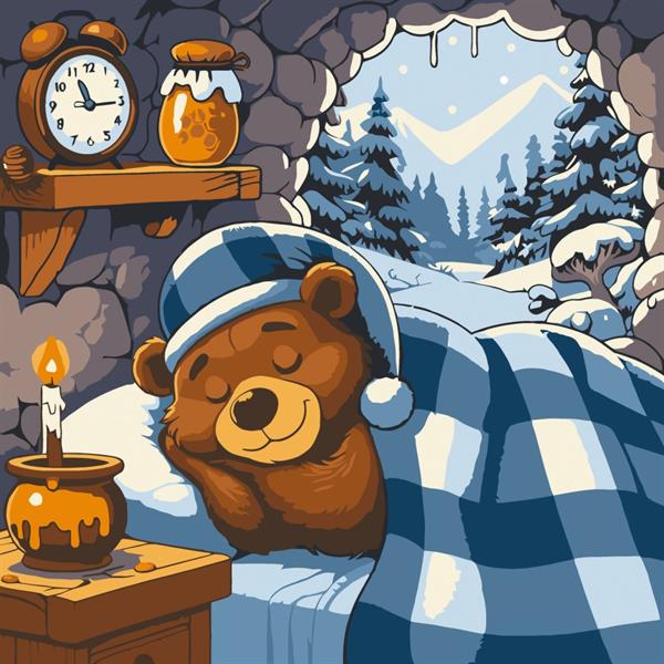 Картина по номерам ART CRAFT Медвежий отдых 30х30 см (15126-AC)