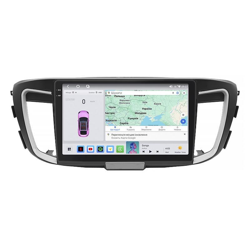 Автомагнитола штатная Lesko для Honda Accord IX рестайлинг 2015-2019 10" 4/64 QLED CarPlay 4G Wi-Fi GPS 360
