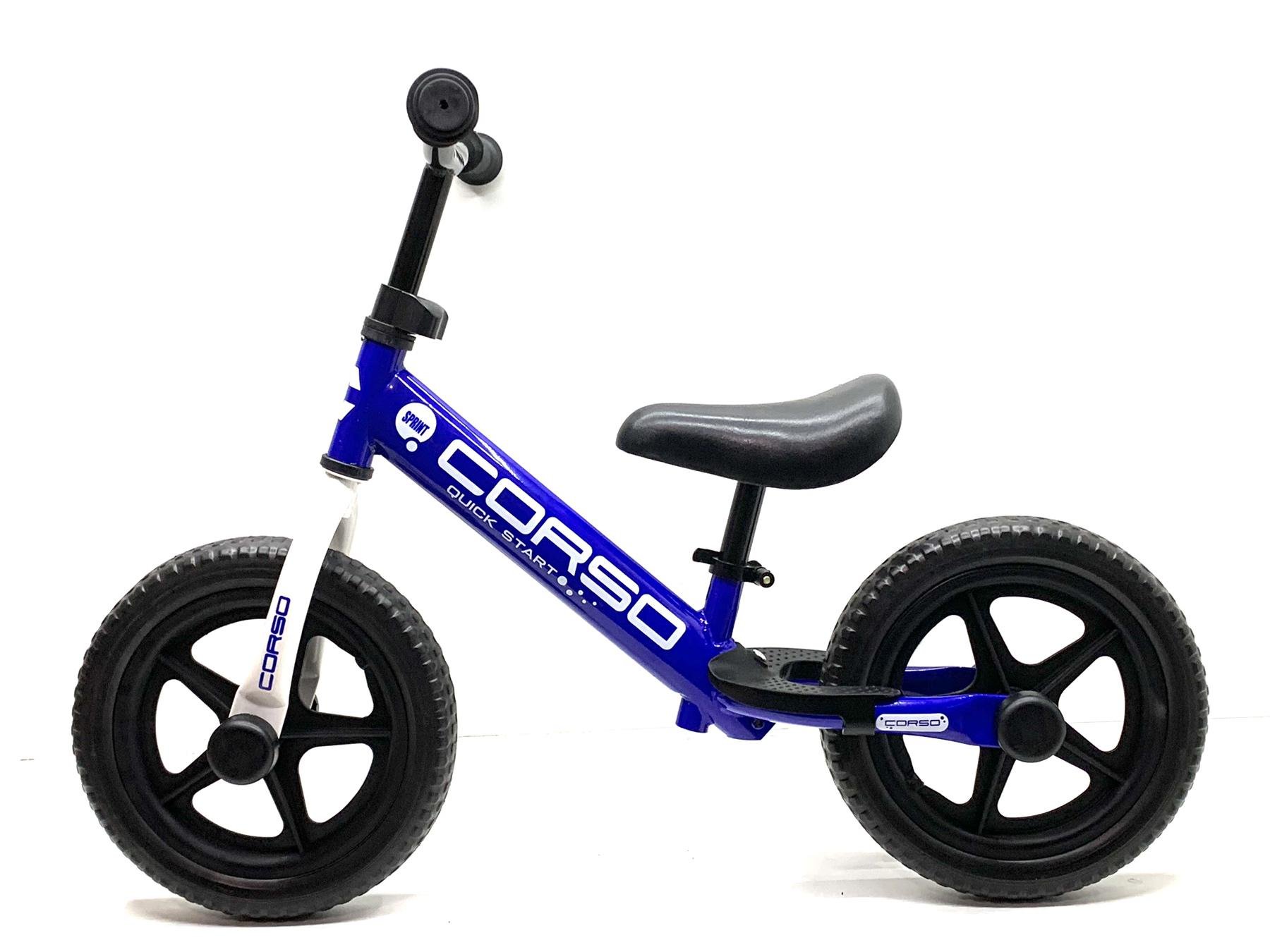 Біговел Corso SPRINT сталева рама колеса 12 дюймів підставка для ніг Синій (JR-96033)