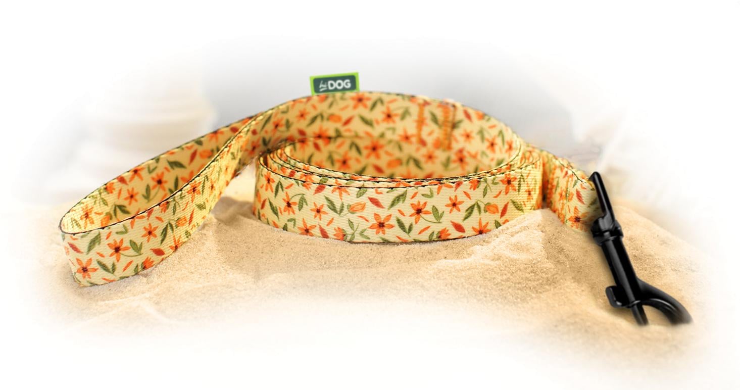 Поводок Hi Dog 25 мм x 152 см Flowers yellow (2100102367013)