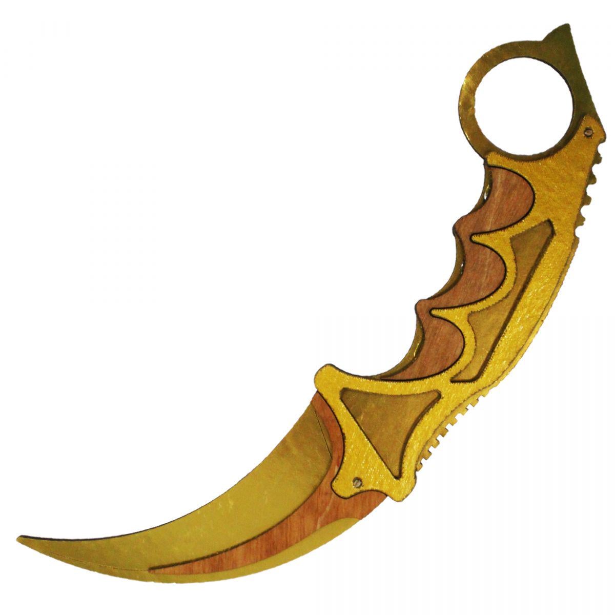 Нож керамбит CS GO Gold (160438)
