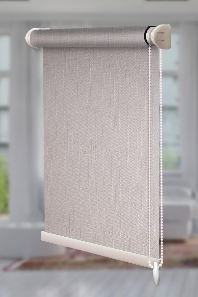 Рулонная штора Лен открытого типа 180х190 см Белый (Len-RSS-01-838)