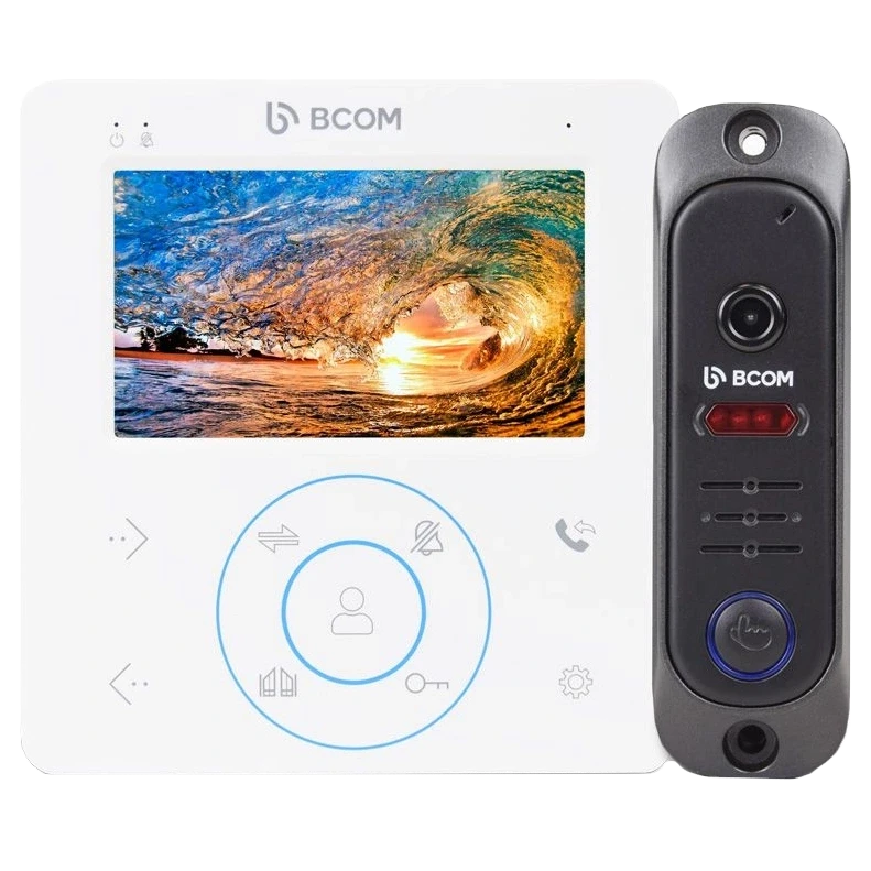 Комплект відеодомофона BCOM BD-480 Kit White (3044484134)