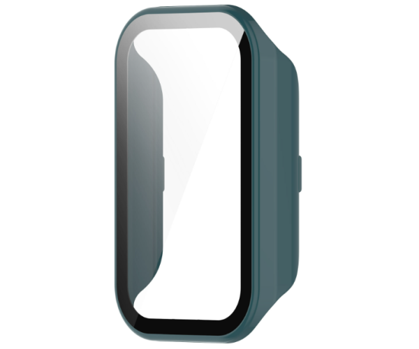Чехол с защитным стеклом Protective Cover with Glass для Xiaomi Mi Smart Band 8 Active Зеленый
