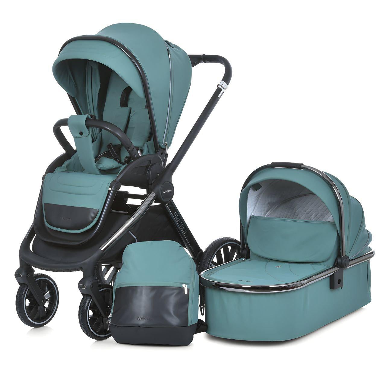 Коляска всесезонная ME 1124 PRESTIGE 2в1 люлька/прогулочный блок Mineral Green (24020278)