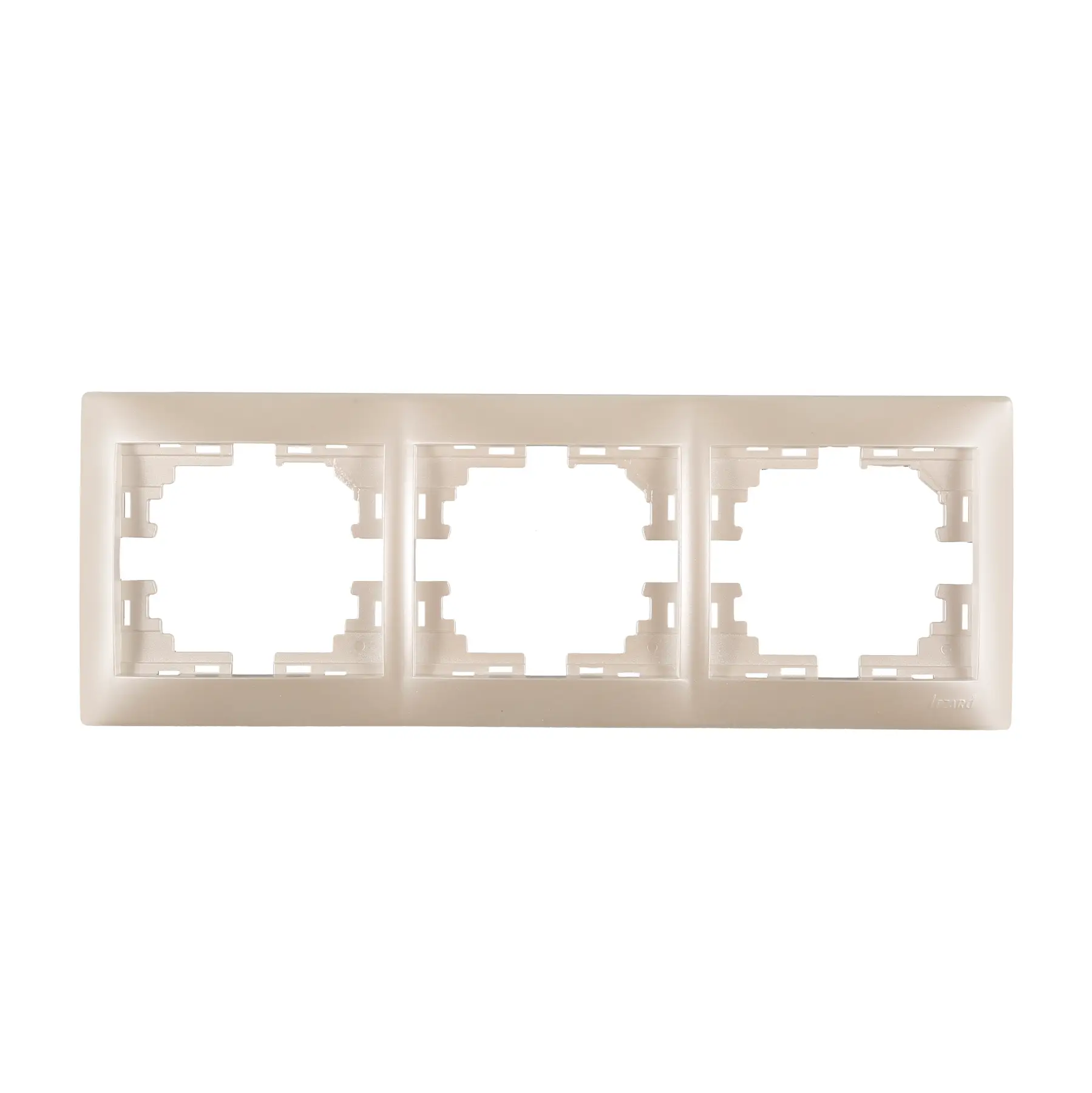 Рамка тримісна Lezard MIRA горизонтальна перламутр (701-3000-148)