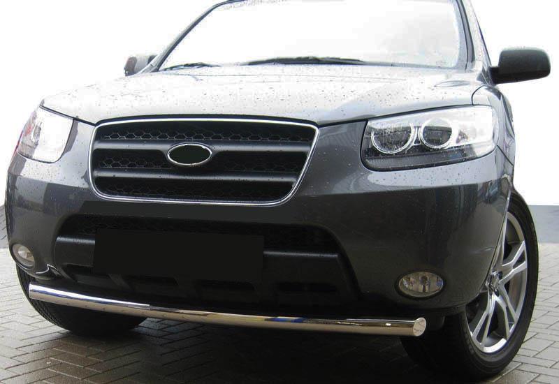 Передняя защита ST008 CAN для Hyundai Santa Fe 2 2006-2012 гг. нержавеющая сталь Хром