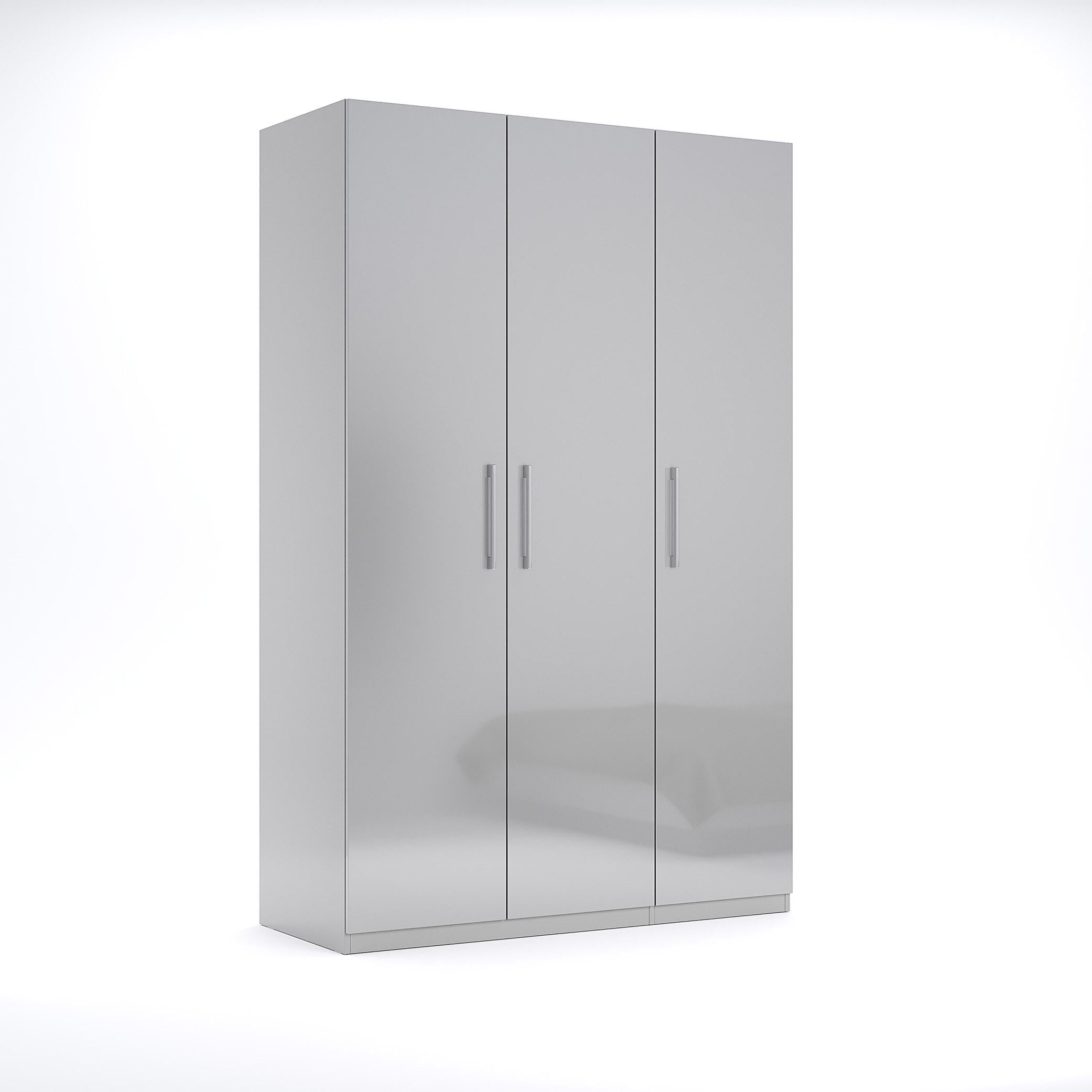 Шкаф MiroMark 3Д Меги ламинированный ДСП 550х550х2106 мм Шиншилла серая (46079)