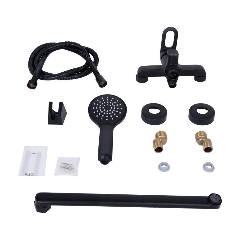 Смеситель для ванны Lidz Latwa 005 с поворотным изливом c душевым гарнитуром k35 LDLAT005BLA45420 Black - фото 9 Смеситель для ванны Lidz Latwa 005 с поворотным изливом c душевым гарнитуром k35 LDLAT005BLA45420 Black - фото 9