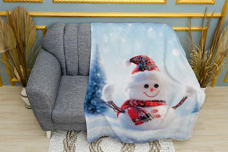 Плед плюшевый Snowman in a Magical World однослойный 135х150 см (114636) Плед плюшевый Snowman in a Magical World однослойный 135х150 см (114636)