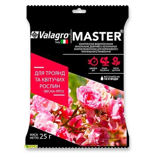 Добриво Florium Master комплексне мінеральне для троянд та квітучих весна-літо 25 г (NPK 15.5.30)
