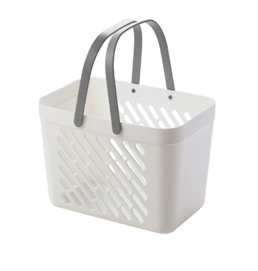 Корзина пластиковая для ванной комнаты 27х18х18 см Белый