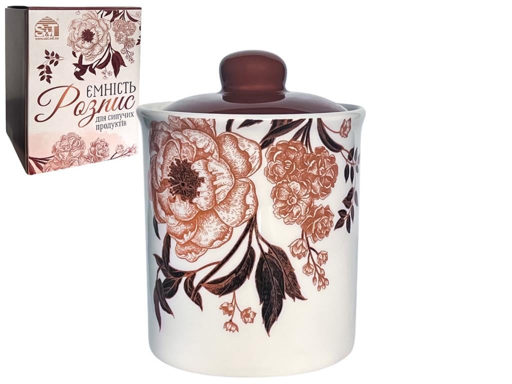 Емкость для сыпучих продуктов Роспись 740 мл (MSN-700-11-19)