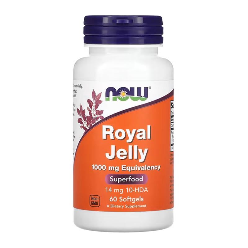 Маточне молочко NOW Royal Jelly Eguivalency 1000 мг 60 капс. (09309-01)