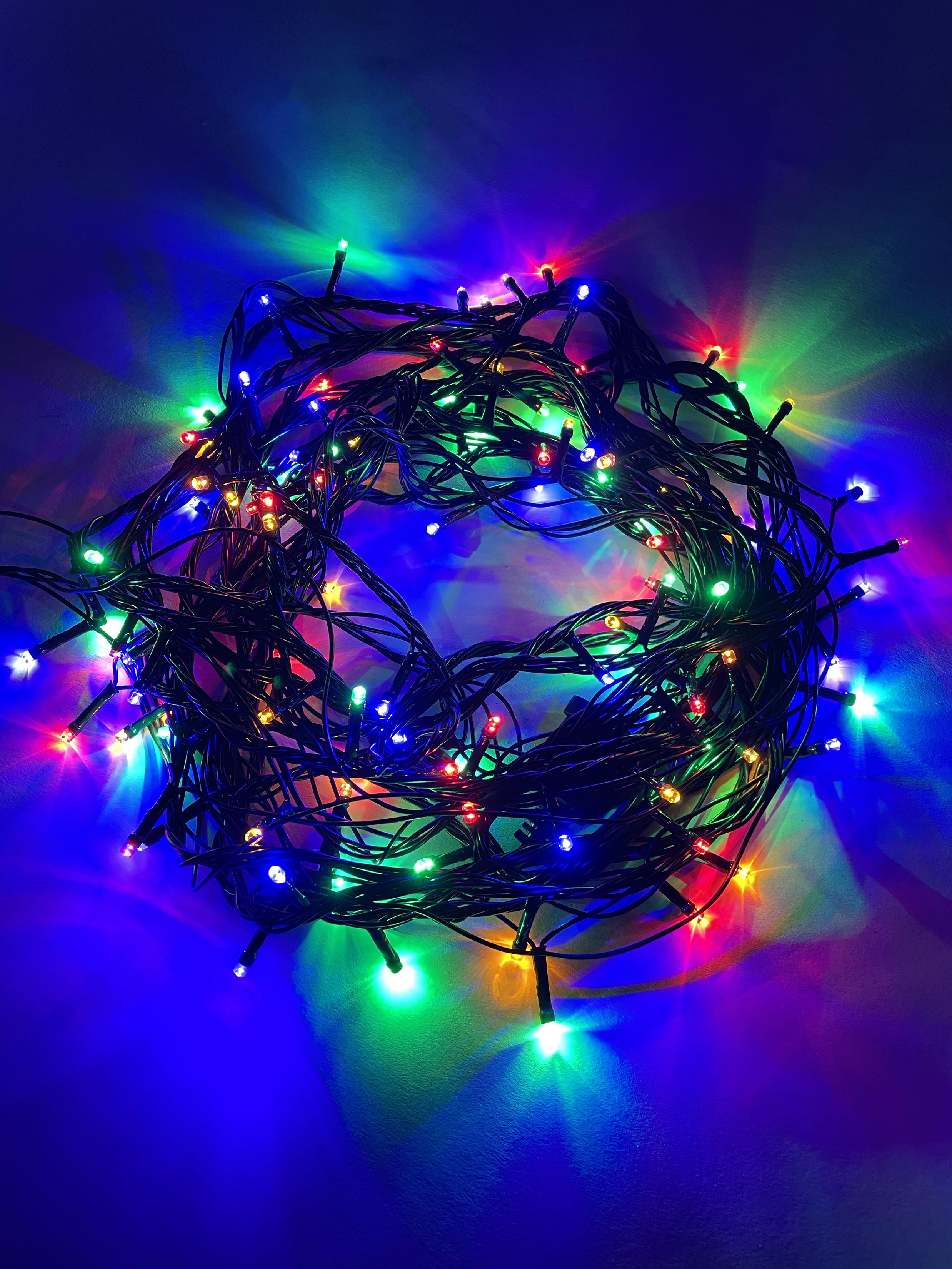 Светодиодная гирлянда 200 16 м Мультицвет (27834605-Т)