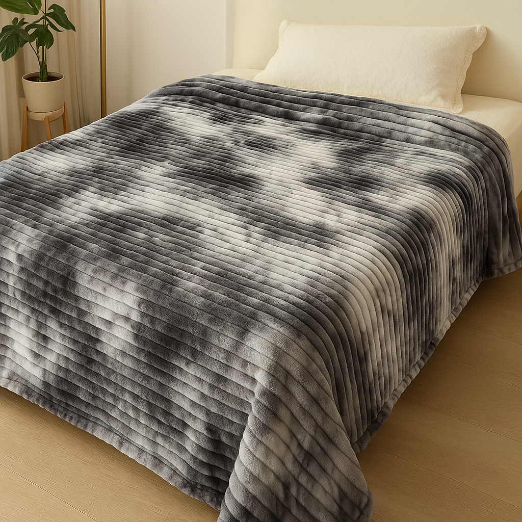 Плед флисовый полуторный Волна 160х210 см Серый (F-1-106-80/grey) - фото 2 Плед флисовый полуторный Волна 160х210 см Серый (F-1-106-80/grey) - фото 2