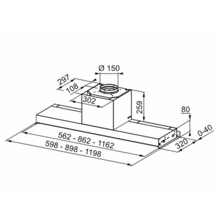 Кухонная вытяжка Franke Style Pro FSTPRO 908 X нержавеющая сталь стекло встраиваемая 90 см Прозрачный (305.0522.797) - фото 2