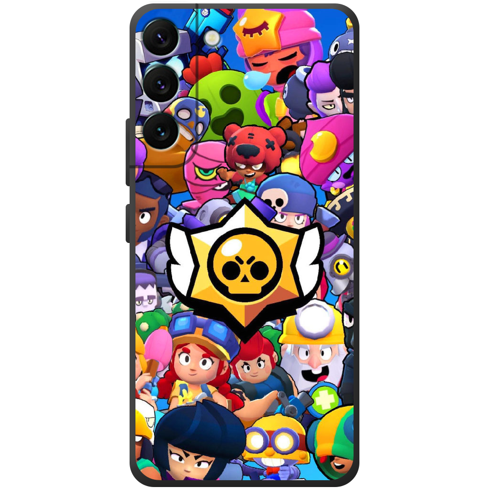 Чехол BoxFace Samsung Galaxy S22 (S901) Brawl Stars Черный силикон (44180-up2389-44380)