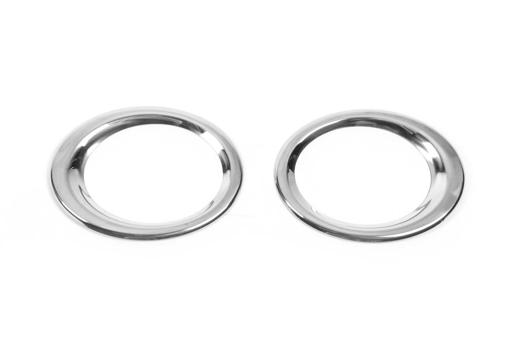Накладки на противотуманки обводка Carmos для Nissan Qashqai 2007-2010 гг. нержавеющая сталь Хром