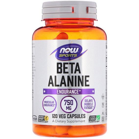 Бета аланин NOW Foods Beta-Alanine Endurance 750 мг 120 Veg Caps