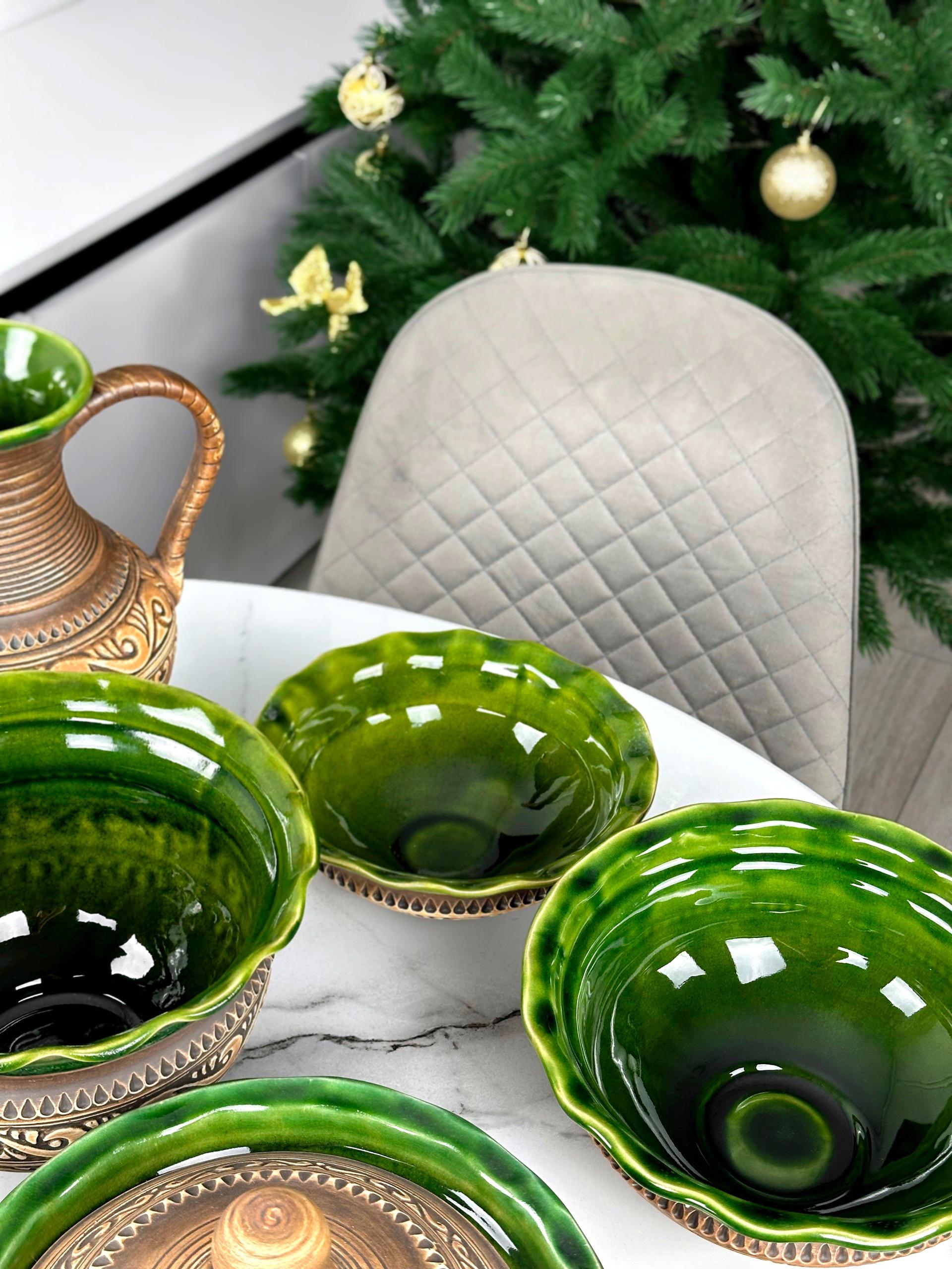 Набор глиняной посуды Рождественский Двенадцать блюд Гражда на 6 человек Коричневый (17019-37) - фото 2 Набор глиняной посуды Рождественский Двенадцать блюд Гражда на 6 человек Коричневый (17019-37) - фото 2