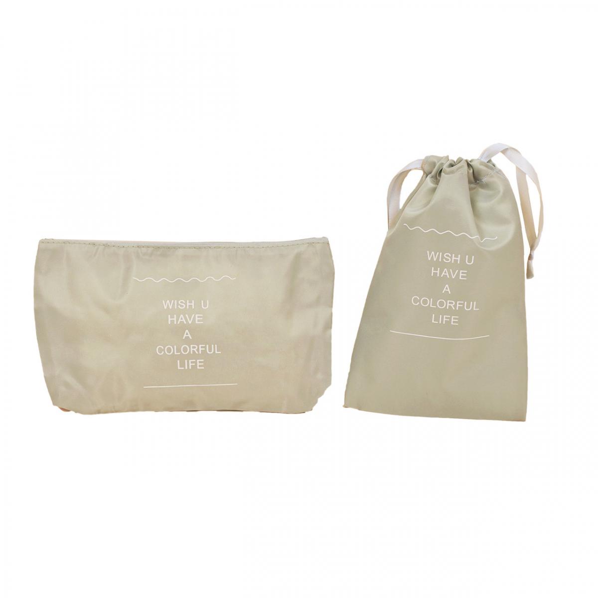 Комплект органайзерів для подорожей 8в1 нейлон Бежевий (КДО-40-46) - фото 4 Комплект органайзерів для подорожей 8в1 нейлон Бежевий (КДО-40-46) - фото 4