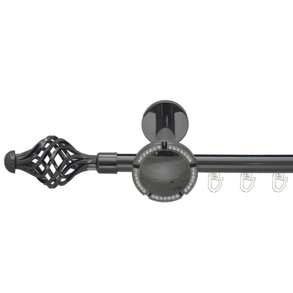 Карниз для штор Orvit Арезо однорядный профильный 19 мм 160 см Оникс (6678839)