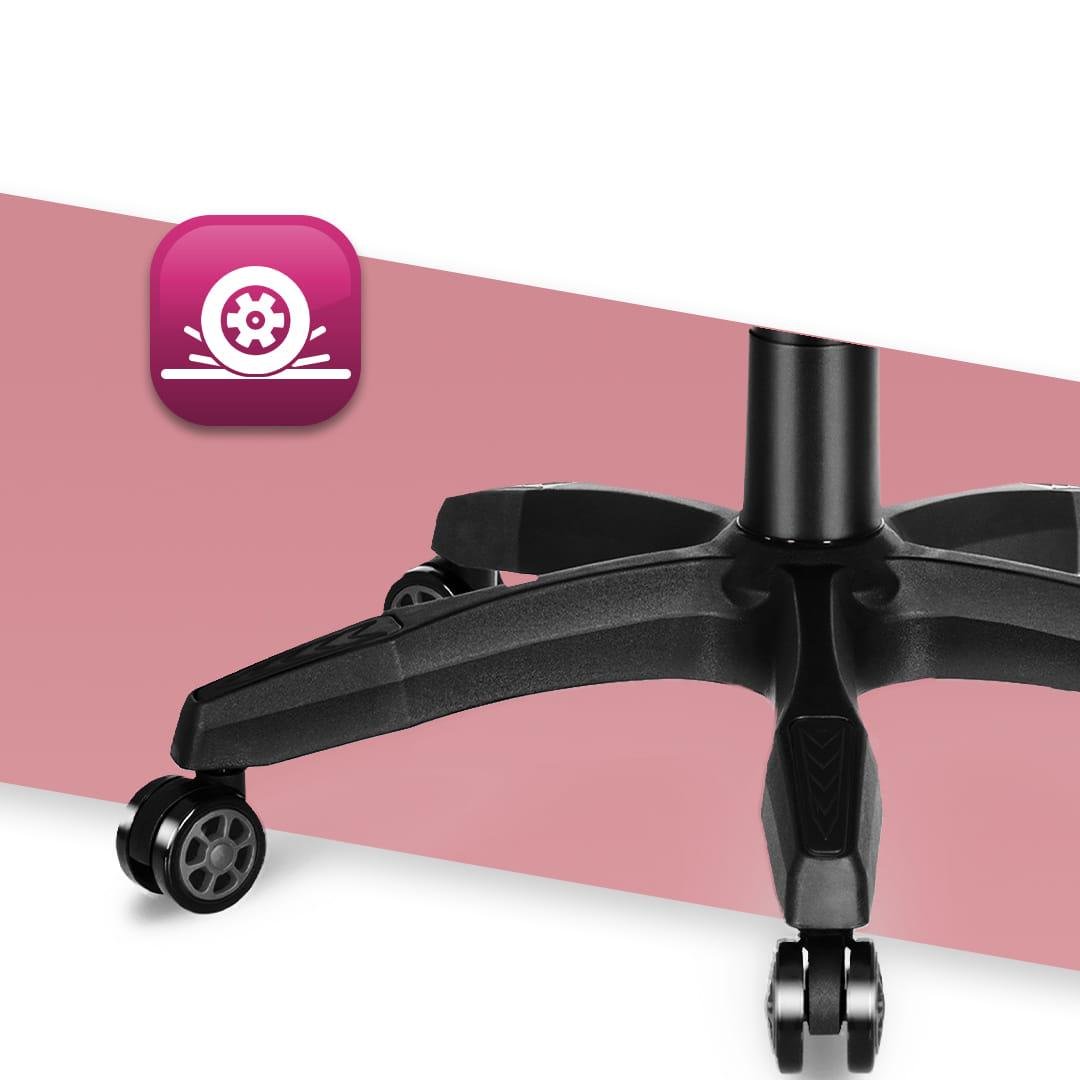 Компьютерное геймерское кресло Hell's Chair Rainbow Plus Black-Pink ткань - фото 5