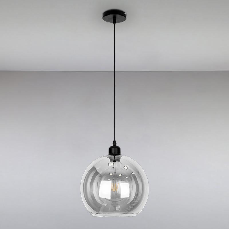 Люстра подвесная лофт Light House LS-15076-1 CL на одну лампу Черный/Прозрачный