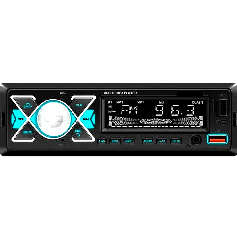 Автомагнитола 1din В-22 ISO 2xUSB Bluetooth RGB microSD AUX FM MP3 4x60W с пультом (36281540)