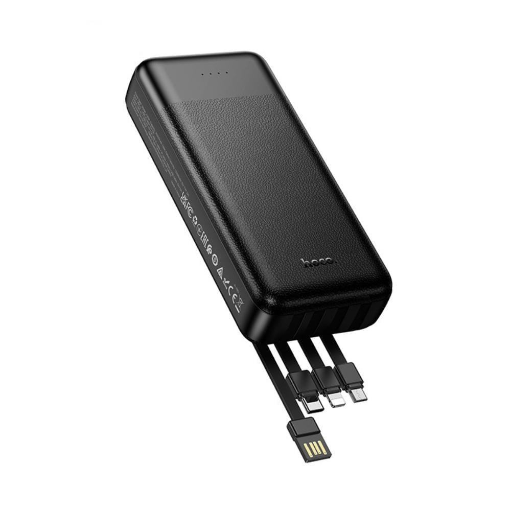 Аккумулятор наружный Hoco J163A Wonderful power bank with 4 cables 20000mAh Black (34645784)